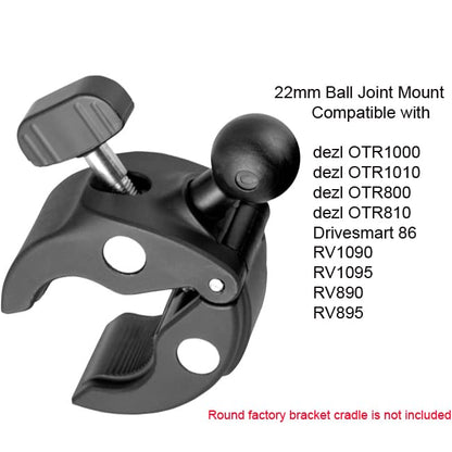 Heavy Duty 22mm Ball Bike Motorcycle Pole Bar Mount for Garmin dezl OTR1000 OTR1010 OTR800 OTR810 RV 1090 1095 890 895 DriveSmart 86 8"-10" Truck GPS Navigator