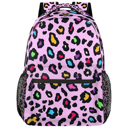 Backpack for Women Men, Cute Leopard Waterproof Backpack with Laptop Compartment, Lightweight Carry On Backpack for Travel, Work, Picnic - color: Cute Leopard