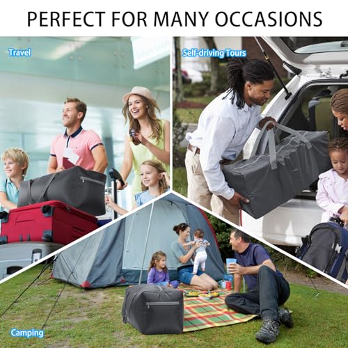 iFARADAY Foldable Duffel Bag 30" / 75L Lightweight with Water Rresistant for Travel-Grey - color: Grey-75L