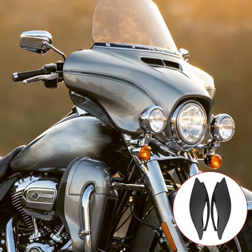 Air Deflector Kit,Side Wings Air Deflectors, Fairing Side Wing Windshield, Black Adjustable Wind Deflectors Compatible for Harley Electra Glide Street Glide Tri Glide Ultra Limited 2014-2024