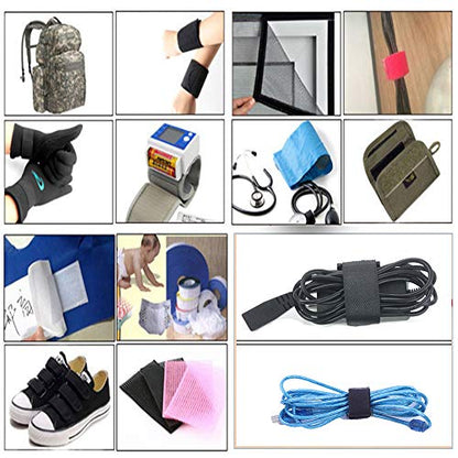 Fastening Nylon Strap with Buckle,10Pack Reusable Self-Adhesive Hook and Loop Cable Securing Straps,Adjustable Cinch Straps for Cords Organized and Tidy(1" x 8") - size: 1" x 8"