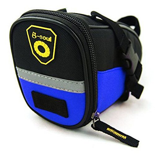 sponeed Cycling Seat Pouch Bicycle Bike Saddle Bag Rear Packs Tools Pocket 6 Colors - color: Deep Blue