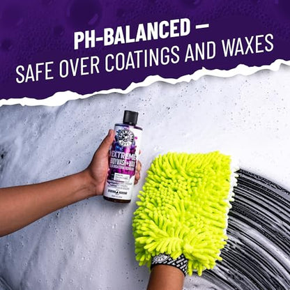 Chemical Guys Extreme Bodywash & Wax Foaming Car Wash Soap - Soap for Foam Cannons, Foam Guns, or Bucket Washes for Cars, Trucks, Motorcycles, RVs, and More, Grape Scent - 16 oz - size: 16 Ounce (Pack of 1)
