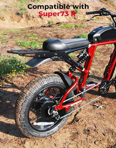 KEMIMOTO Rear Rack Compatible with Super73 R Bike Cargo Rack Luggage Rack Aluminum Super73 R Series Electric Bike Accessories,Black