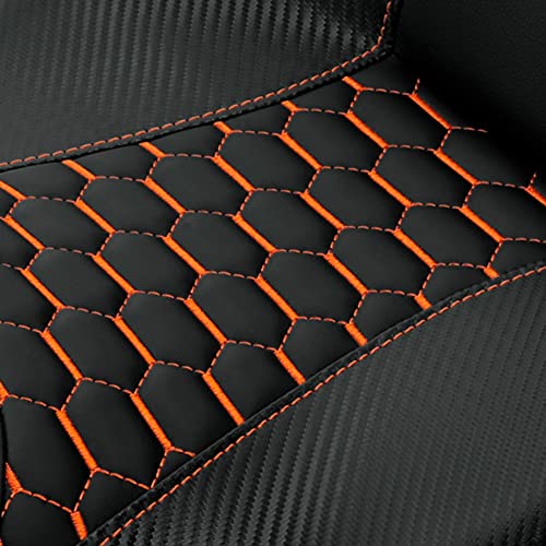 C.C. RIDER Driver& Passenger Seat Mammock Seat Fit For Harley Touring 2009-2023 Road Glide Street Glide Road King Electra Glide CVO Models 2009-2022, Extended Reach - color: 38# Orange