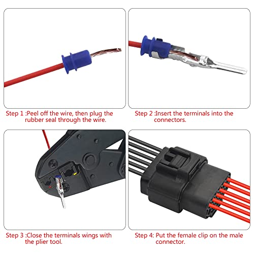 WMYCONGCONG 3 Kits 12 Pin Way Waterproof Electrical Connector Plug for Car Automotive (12 Pin)