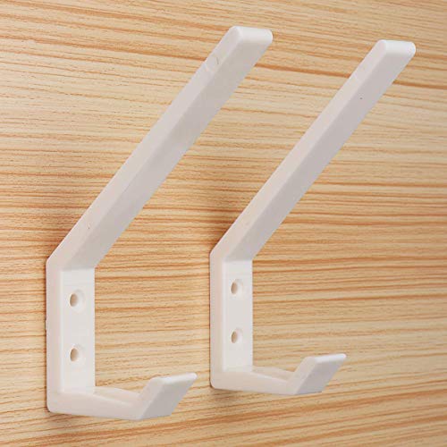 6PCS Helmet Holders Plastic Hanging Hooks Wall Mounted Hangers Hat Glove Bag Shoe Clothes Rack (White-6PC) - color: White-6PC
