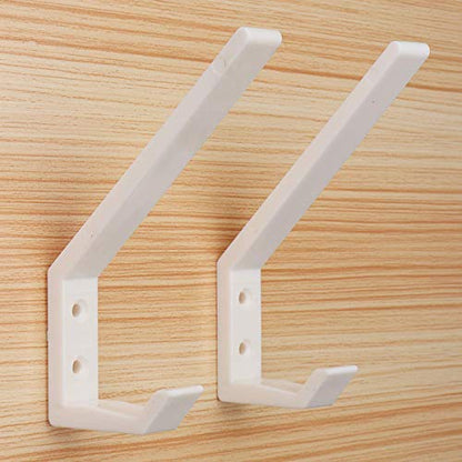 6PCS Helmet Holders Plastic Hanging Hooks Wall Mounted Hangers Hat Glove Bag Shoe Clothes Rack (White-6PC) - color: White-6PC