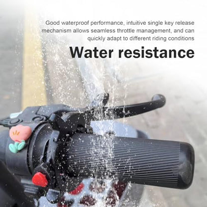 Motorcycle Cruise Control Assist, Anti-skid Cruise Control Handlebar Lock, Handlebar Clamp with Quick Release Throttle Button, Throttle Booster for Motorcycles E-bikes (Black)