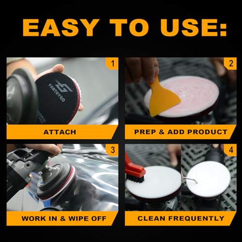 Microfiber Cutting Pads 5 Inch, Heavy Duty Polishing Pads for Dual Action Polisher, Scratch & Swirl Remover, Car Paint Finishing Buffing Pads (2 Pack) - size: 5 Inch