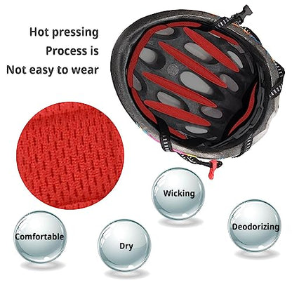 2 Set Cycle Helmet Pads, Helmet Padding Kit, Universal Foam Pads for Motorcycle Bike Cycling Helmet (Red) - color: Red
