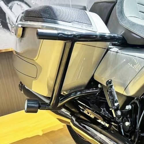 Motorcycle Crash Bar Engine Guard Highway Crash Bar Fit for Harley Touring Street Glide Road Glide Road King Electra Glide Ultra (D-Engine Guard+Saddlebag Guard for 14-23 Touring) - size: D-Engine Guard+Saddlebag Guard For 14-23 Touring