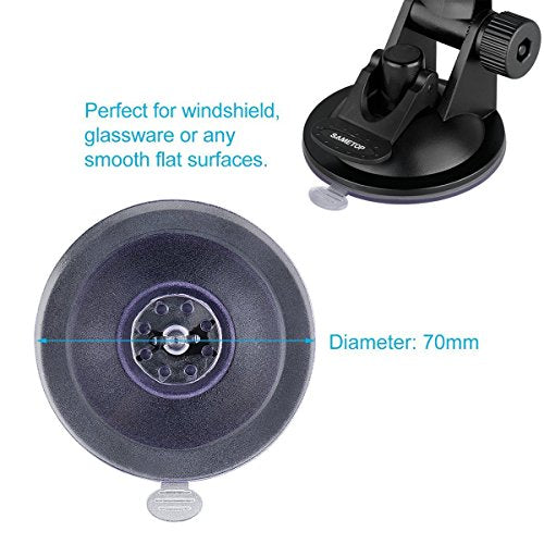 Suction Cup Mount Compatible with Gopro Hero 13, 12, 11, 10, 9, 8, 7, 6, 5, 4, Session, 3+, 3, 2, 1, Hero (2018), Max, Fusion, DJI Osmo Action Cameras; Perfect for Car Windshield and Window
