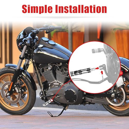 Goldfire Motorcycle Foot Pegs Front & Rear Footpegs 1 Pair Slim CNC Cut Foot Rests Compatibility For Harley Sportster, Dyna, Road King (Chrome) - color: Chrome
