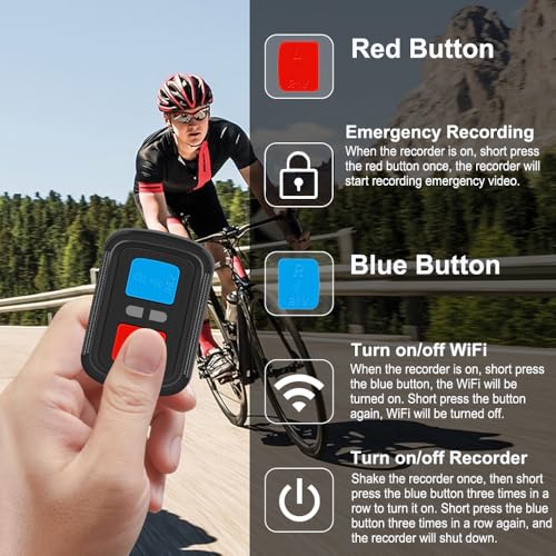 VSYSTO Helmet Cameras for Bike Motorcycle with Remote Control, WiFi 150° Wide Angle HD 1080P Front and Rear Camera Portable Waterproof Action Cam Bicycle Dash Cam, Loop Recording G-sensor(Dual Camera) - style: Dual Camera