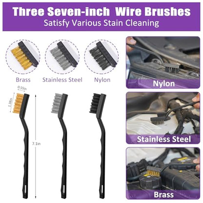 Windshield Cleaner Tool, 17Pcs Car Interior Detailing Kit, Detailing Brush, Towels, Duster, Car Cleaning Kit Interior for RVs, Truck, Trailer (Purple) - color: Purple