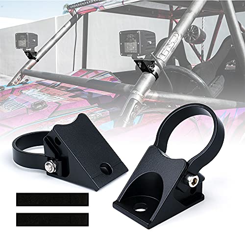 Xprite 1.75 Inch Roll Bar Mounting Brackets, Universal Adjustable LED Light Bar Brackets, Roll Cage & Bull Clip Holder for UTV ATV Can Am Maverick X3 Polaris RZR XP Side by Side and More Models - size: 1.75 inch