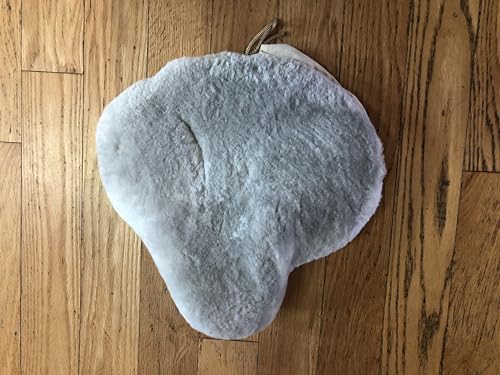Sheepskin Exercise Bicycle, Bike Seat Cover (Silver)