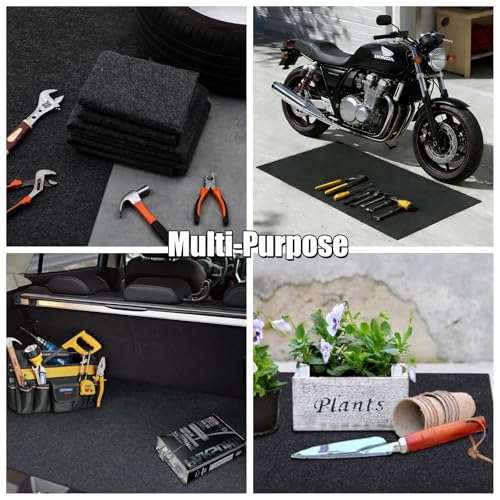 Heavy Duty Oil Spill Mat, Garage Floor Mat for Under Car, Premium Oil Absorbent Pads, Reusable, Slip-Resistant, Waterproof Rubber Backing Contains Liquids, Protects Garage Floor (XL-36''x60'')