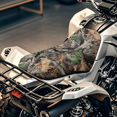 SEANATIVE Camo Hunting ATV Motor Seat Cover Motorcycle Passenger Seat Cushion Breathable Padded Protector ATV Cover Four Wheeler Accessories Compatible with Most Models - color: Camo Hunting
