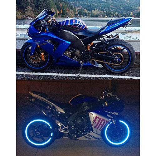 CustomTAYLOR33 Blue High Intensity Grade Reflective Copyrighted Safety Tapes for All Vehicles (Must Select Your Rim Size), 15"/17" (Combination Size) - size: 15"/17" (Combination Rim Size)
