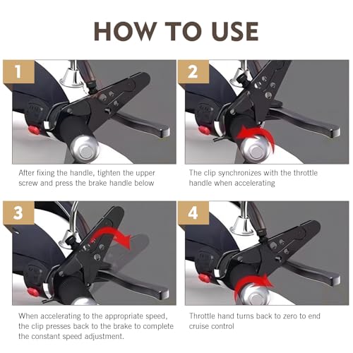 WZP Motorcycle Throttle Assist, ABS Plastic Motorcycle Cruise Control, 2PCS Wrist Hand Grips, 2PCS Motorcycle Throttle Lock with 2 Silicone Ring, Universal Control Crucero Moto Accessories