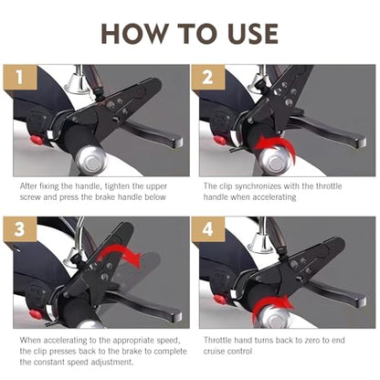 WZP Motorcycle Throttle Assist, ABS Plastic Motorcycle Cruise Control, 2PCS Wrist Hand Grips, 2PCS Motorcycle Throttle Lock with 2 Silicone Ring, Universal Control Crucero Moto Accessories