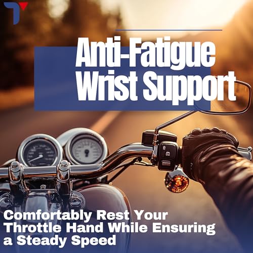 Universal Anti-Fatigue Motorcycle Throttle Lock, Heavy-Duty Cruise Control Assist - Wrist Support & Steady Speed for Long Riding Trips - Motorcycle Accessories