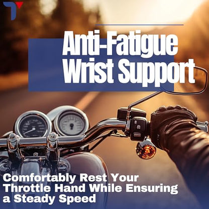 Universal Anti-Fatigue Motorcycle Throttle Lock, Heavy-Duty Cruise Control Assist - Wrist Support & Steady Speed for Long Riding Trips - Motorcycle Accessories