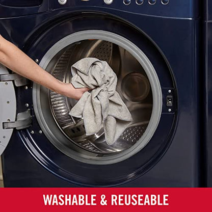 Rubbermaid All Purpose Microfiber Cleaning Cloth Towels, 50 Pack, 12"x12", Non-Scratch, Reusable/Washable for Cleaning/Wiping/Polishing for Home/Kitchen/Car
