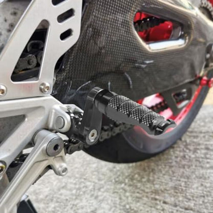 MCMOTOPARTS R-FIGHT Black Front Footpegs 1.5 inch Extended Foot Pegs Compatible with ER-6F 2006-2008 06 07 08 - color: Black, size: 1.5 inch Extension (40mm)