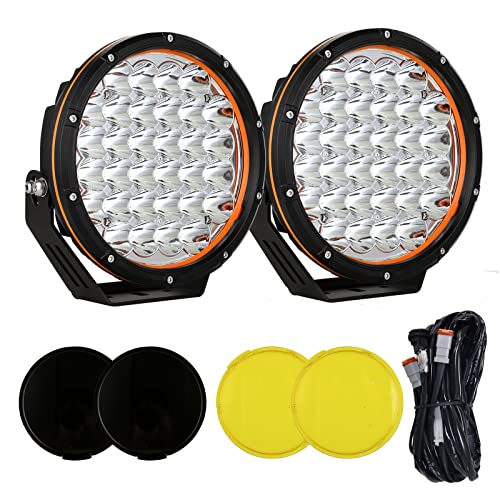 BIGLION.X 9 inch Round LED Offroad Lights - Super Bright, Waterproof IP68, 12V/24V for Pickup Trucks, SUV, UTV, 4WD