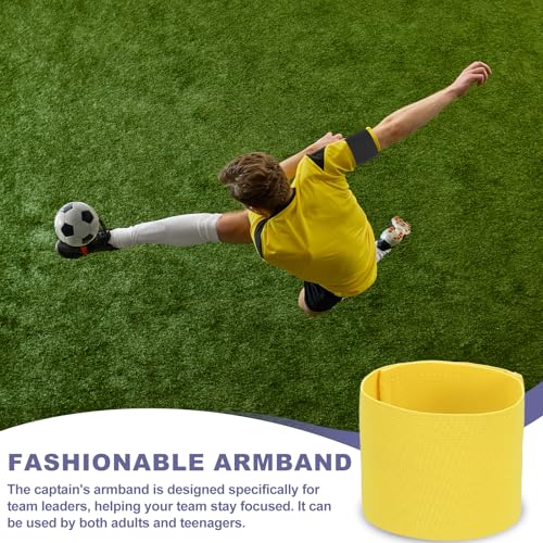 Soccer Captain Armband Elastic Wrist Arm Bands Adjustable Player Team Leader Anti-Slip Badge Sports Accessories - color: Sunburst