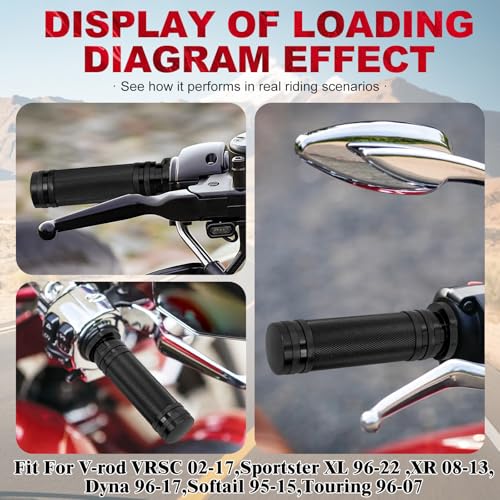 Motorcycle 1" Handlebar Hand Grips Fit for Harley Sportster XL Iron 883 1200 Dyna Softail Touring Road King Street Electra Glide V-Rod VRSC