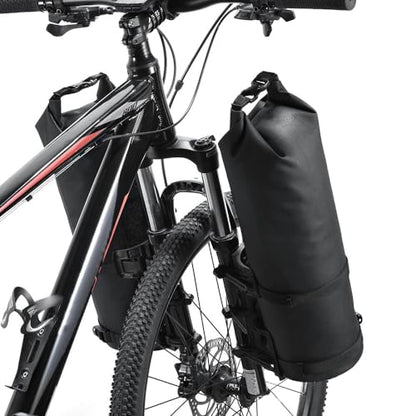 2Packs Bike Fork Bags Waterproof Roll Top Design 5L/7L Bicycle Dry Bag Fork Sacks Cycling Pack Bike Pannier for Moutain Bikes Road Bikes Electric Scooters - color: 5L