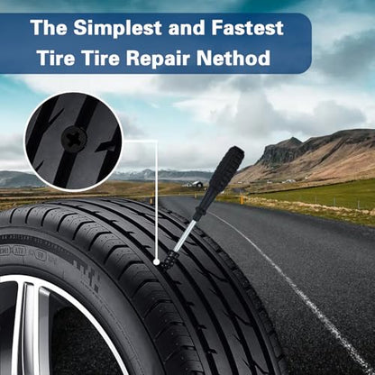 70 Pack Self-Service Rubber Tire Repair Nails, Fast Emergency Tubeless Vacuum Tire Puncture Repair Screws, Universal Fit for Cars, Motorcycles, Jeeps