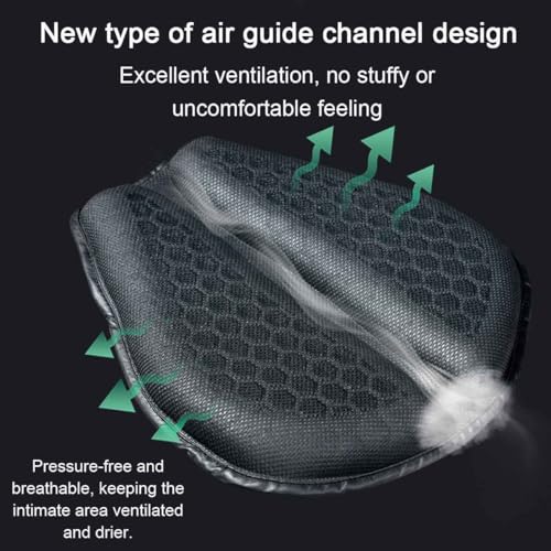 Motorcycle Gel Seat Cushion for Ducati Scrambler Café Racer 2016-2023,3D Gel Honeycomb Seat Pad TPE Gel Shock Absorbing Breathable Soft Elastic