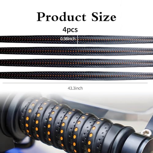 Wrap-Around Motorcycle Grips - Anti-Slip Motorcycle Handlebar Grips with Air Vent Holes, Universal Shock-Absorbing Dirt Bike Accessories, Handlebar Cover Wraps for Motorcycles and Bikes