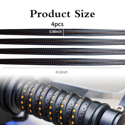 Wrap-Around Motorcycle Grips - Anti-Slip Motorcycle Handlebar Grips with Air Vent Holes, Universal Shock-Absorbing Dirt Bike Accessories, Handlebar Cover Wraps for Motorcycles and Bikes