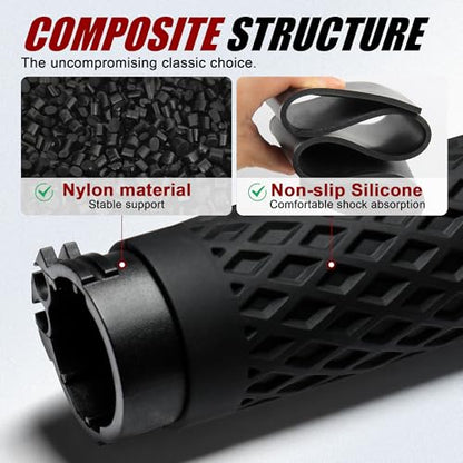1" Silicone Handlebar Grips for Harley 2002-2017 V-Rod, 1996-Up Sportster XL, 1996-2007 Touring, 2008-2013 XR, 1996-2017 Dyna,1995-2015 Softail, Black