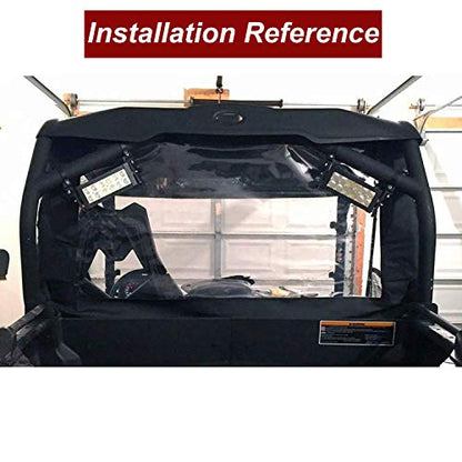 DaSen Adjustable 2" LED Light Roll Bar Tube Clamp Mount Brackets Compatible with Polaris RZR Ranger Most ATV UTV Truck