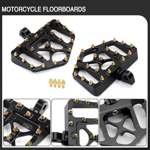 Foot Pegs Rest Pedal Pad Footpegs FloorboardsCompatible For For Harley Dyna Street Bob Sportster 883 Fatboy Touring Road Glide (Black)