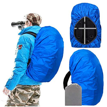 Joy Walker Waterproof Backpack Rain Cover, 12000mm Ultra-Waterproof, Upgraded Ultra-Strong Multilayers, Antislip Buckle Strap - color: Blue, size: Large (for 40-50L backpack)