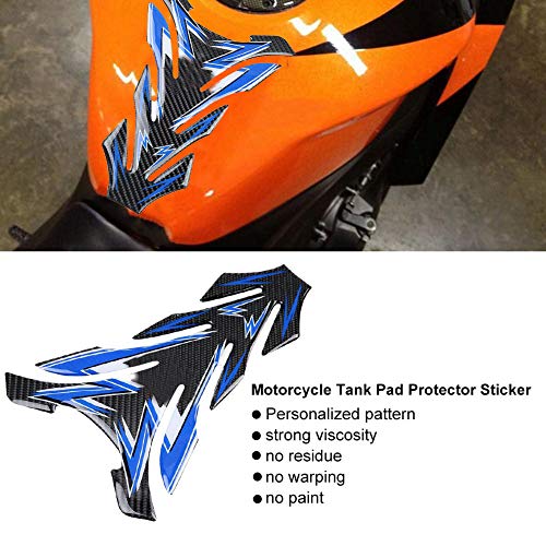 Motorcycle Tank Pad, Real Carbon Fiber Motorcycle Gas Tank Pad Protector Sticker Decal Replacement Direct Pasting Self Adhesive Motorcycle Stickers and Decals