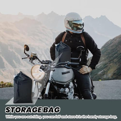 Motorcycle Cover Waterproof Outdoor Storage with Lock-Holes, Zipper Storage Bag & Night Reflective Design, All Season Protection Powersports Vehicle Covers Fits up to 86.5" Motorcycles - size: 86.5"