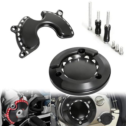 Monkey125 Left Right Engine Cover Protector Slider Compatible with Monkey 125 Super Cub C125 2018-2021 3D CNC Motorcycle Accessories Engine Crankcase Guard (Black) - color: Black2