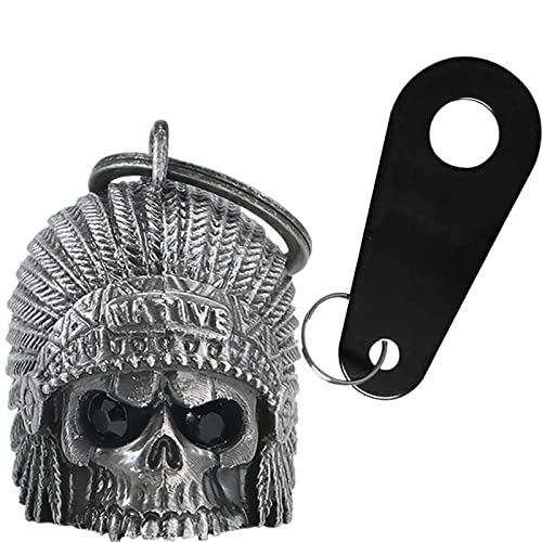 Dream Apparel Motorcycle Bell Guardian Angel Drive Away Gremlin, Biker Bell for Men Women Rider Riding, Good Luck Gift - color: Native W/ Black Eyes