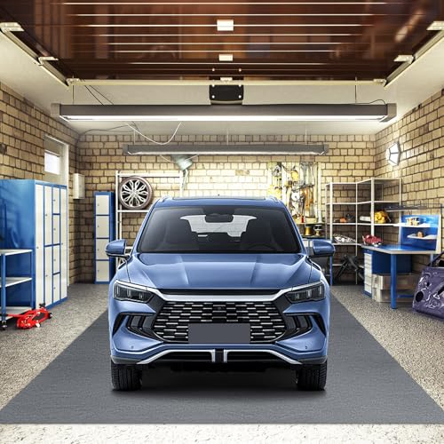 IRONMAX Garage Floor Mat 7.4’ x 17’ - Cuttable Garage Rug with Non-Slip Waterproof Backing, Washable Floor Protector, Oil Absorbent Parking Mat for Under Car, Motorcycle & Golf Cart - size: 7'4" x 17'