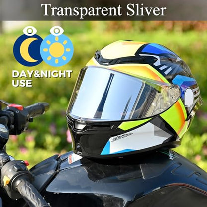 Compatible With K6S Visor K6 Face Shield Replacement Tinted Visor Helmet Accessories (Transparent Sliver) - color: Transparent Sliver