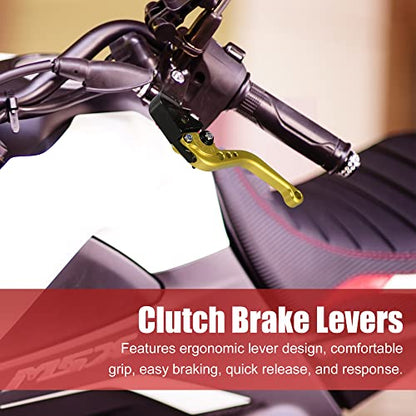 X AUTOHAUX 1 Pair Motorcycle Brake Clutch Levers Adjustable Folding CNC for Honda CBR1000RR CBR 1000RR FIREBLADE SC57 2005-2007 for CB1000R 2008-2016 Gold Tone - color: Gold Tone